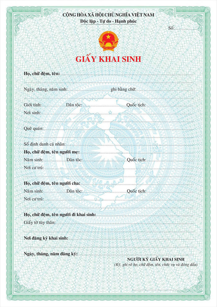 ĐĂNG KÝ LẠI GIẤY KHAI SINH