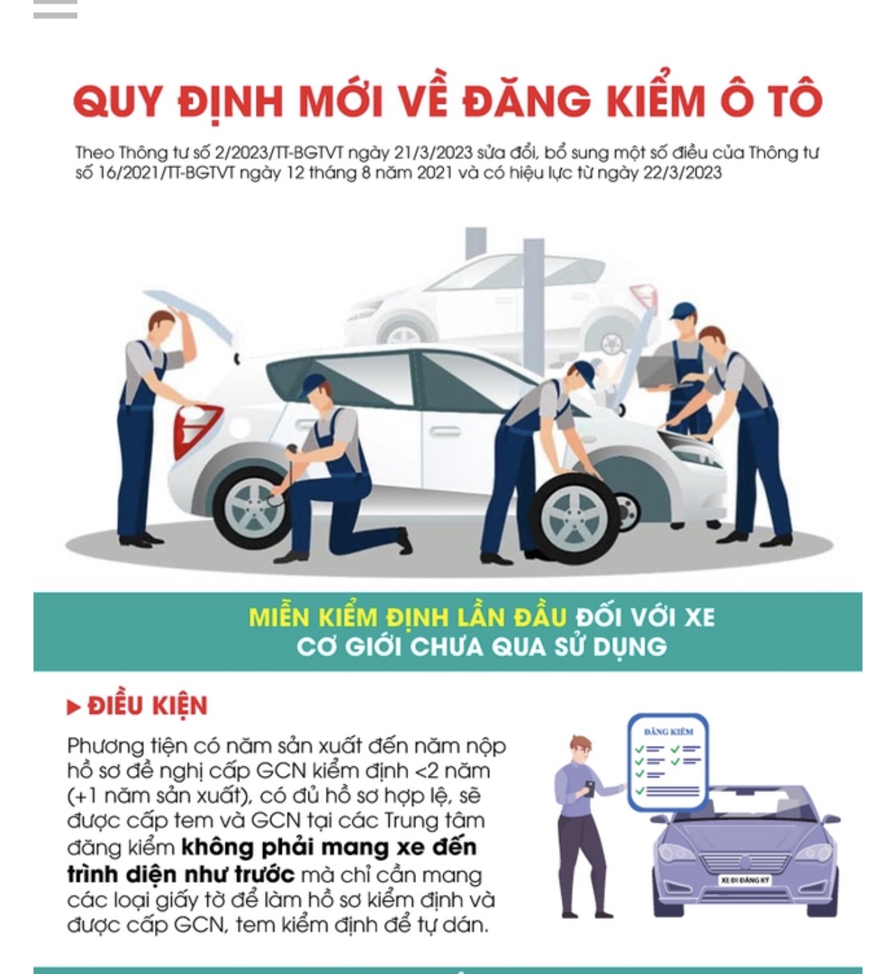 CHỦ XE TỰ DÁN TEM KIỂM ĐỊNH KHI MIỄN ĐĂNG KIỂM